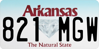 AR license plate 821MGW