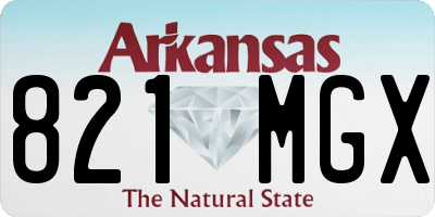 AR license plate 821MGX