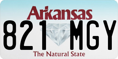 AR license plate 821MGY