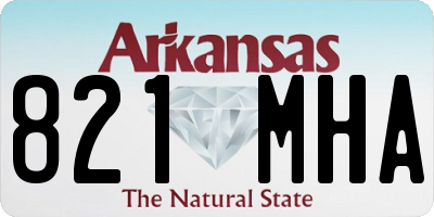 AR license plate 821MHA