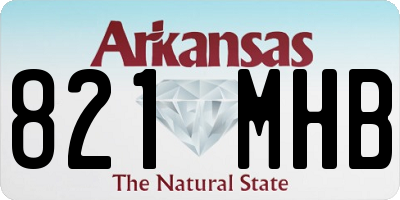 AR license plate 821MHB