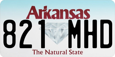 AR license plate 821MHD