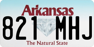 AR license plate 821MHJ
