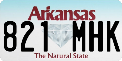 AR license plate 821MHK