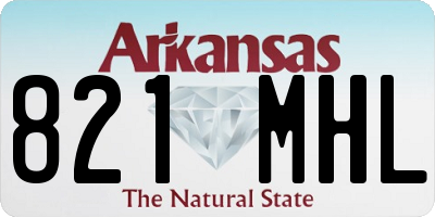 AR license plate 821MHL