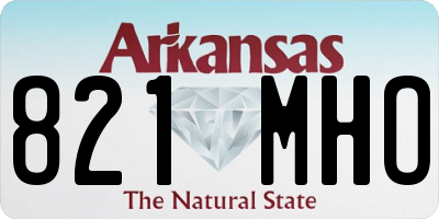 AR license plate 821MHO