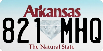 AR license plate 821MHQ