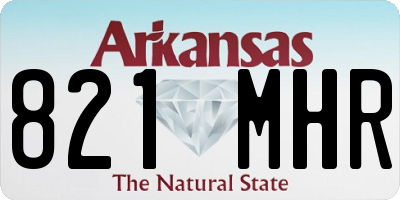 AR license plate 821MHR