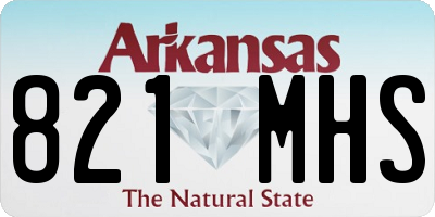 AR license plate 821MHS