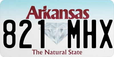 AR license plate 821MHX