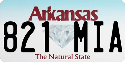AR license plate 821MIA