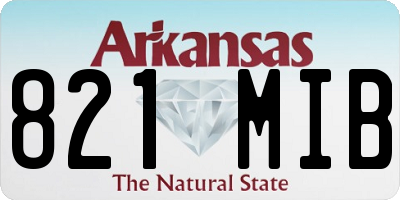 AR license plate 821MIB