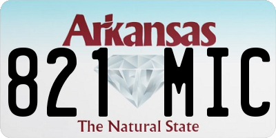 AR license plate 821MIC