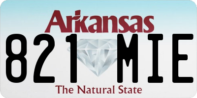 AR license plate 821MIE