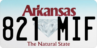 AR license plate 821MIF
