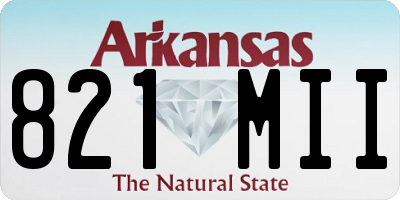AR license plate 821MII