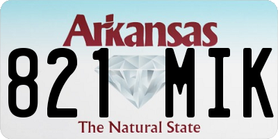 AR license plate 821MIK
