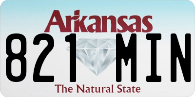 AR license plate 821MIN