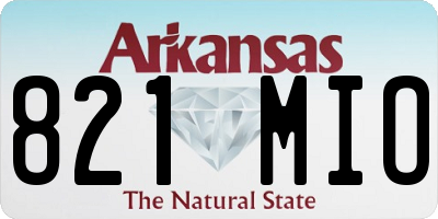 AR license plate 821MIO