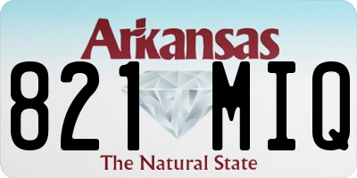 AR license plate 821MIQ
