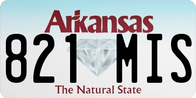 AR license plate 821MIS