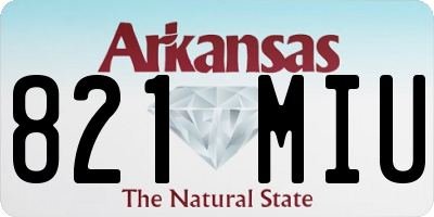 AR license plate 821MIU