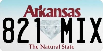 AR license plate 821MIX