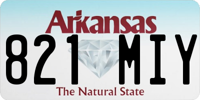 AR license plate 821MIY