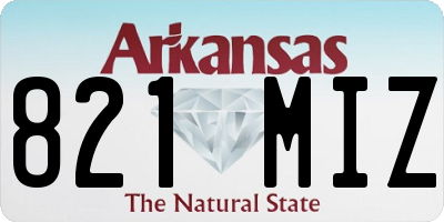 AR license plate 821MIZ