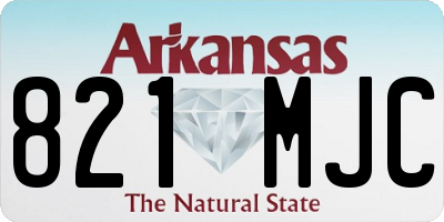 AR license plate 821MJC