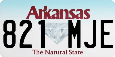 AR license plate 821MJE