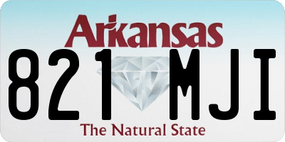 AR license plate 821MJI