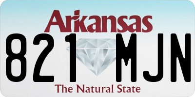 AR license plate 821MJN