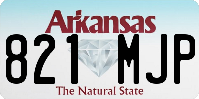 AR license plate 821MJP