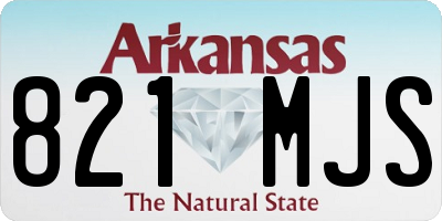 AR license plate 821MJS