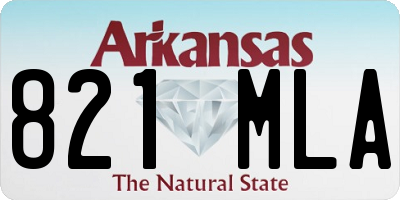 AR license plate 821MLA