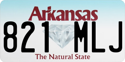 AR license plate 821MLJ