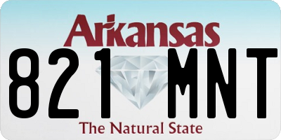 AR license plate 821MNT