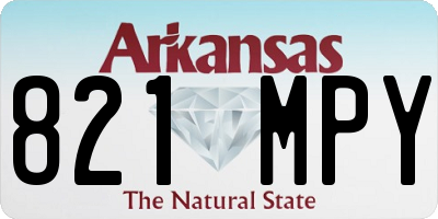 AR license plate 821MPY