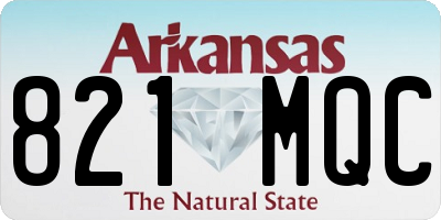 AR license plate 821MQC