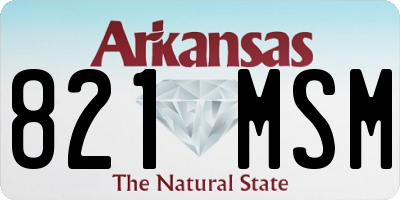 AR license plate 821MSM