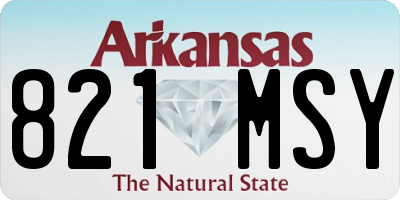 AR license plate 821MSY