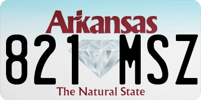 AR license plate 821MSZ