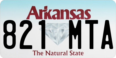 AR license plate 821MTA