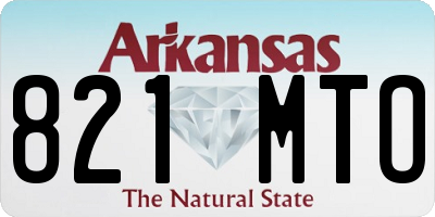 AR license plate 821MTO
