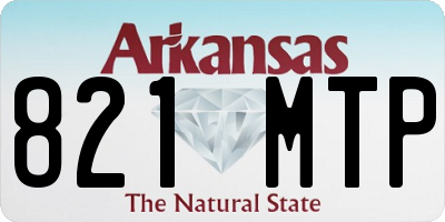 AR license plate 821MTP