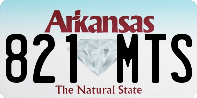 AR license plate 821MTS