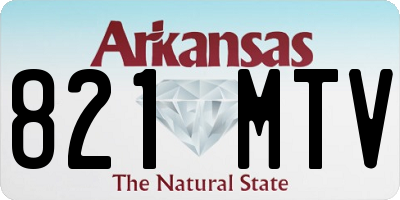 AR license plate 821MTV