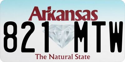 AR license plate 821MTW
