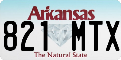 AR license plate 821MTX